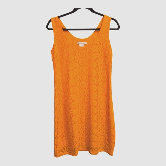 Laundry By Design Orange Lace Y2K Summer Dress Size 2 - Picture 1 of 4